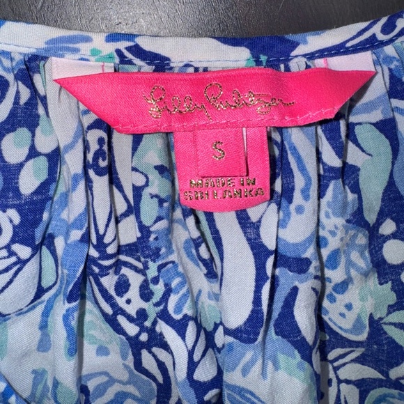 Lilly Pulitzer Blue & White Paisley Print Blouse - Picture 3 of 6